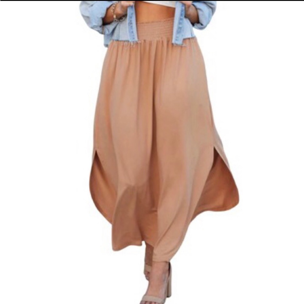 Ninexis- Camel Maxi Skirt